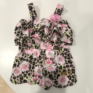 Juicy leopard flower romper